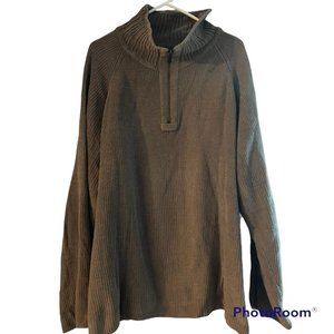 Firethorn Silver Zip Up Pullover Shirt Mens XXL Tan Acrylic Corduroy